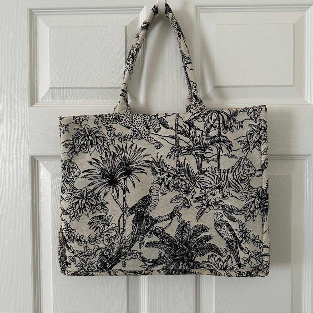 Embroidered Book Tote